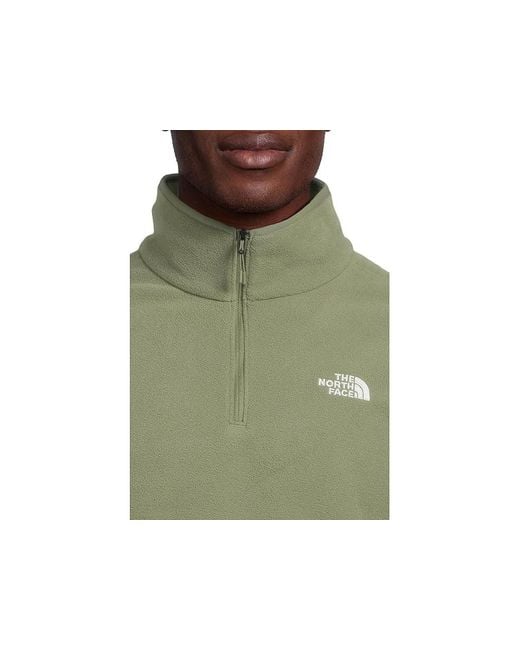 The North Face Green Glacier Fleece 1/4 Zip Jacket Jacket, Polyester for men