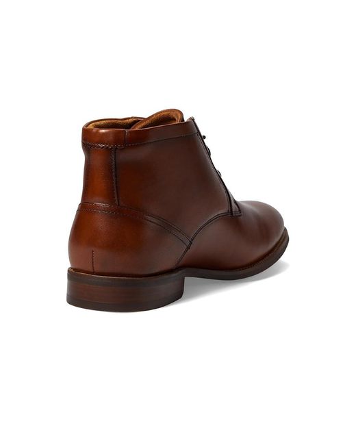 Florsheim Brown Rucci Plain Toe Chukka (Cognac) Boots for men