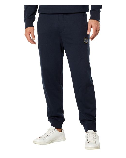 Armani Exchange Cotton Smiley Jogger Sweatpants in Navy (Blue) for Men | Lyst