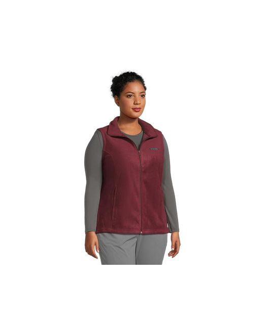 Columbia Red Plus Size Benton Springstm Vest Jacket 1, Fleece/Polyester