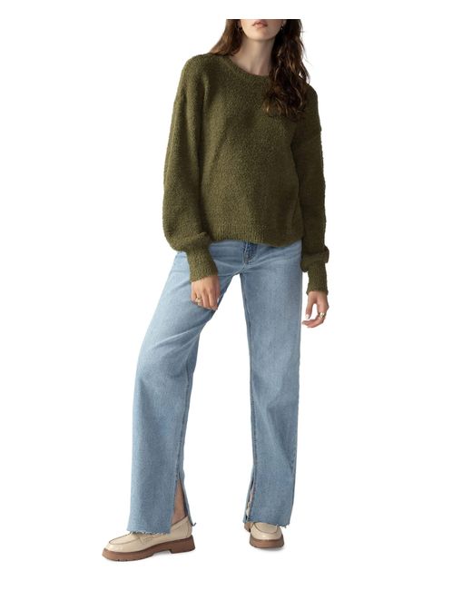 Sanctuary Plush Volume Sleeve Sweater in Green | Lyst