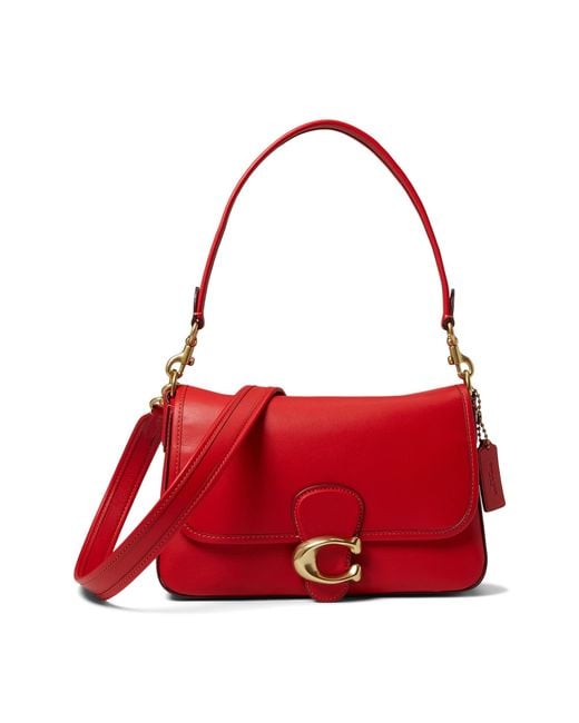 COACH Red Soft Calf Leather Tabby Shoulder Bag