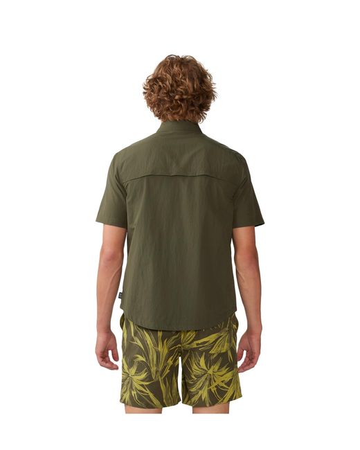 Mountain Hardwear Green Stryder Short Sleeve Shirt for men