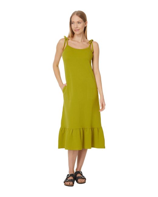 Toad&Co Yellow Dandelion Midi Sleeveless Dress