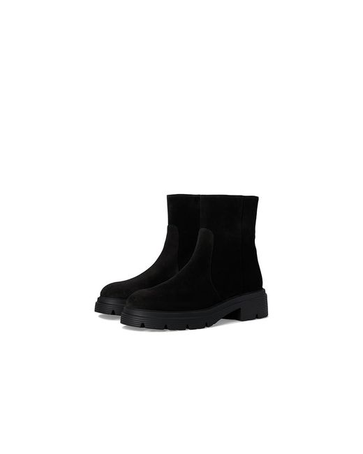 Stuart Weitzman Black Hudson Lite Zip Bootie Boots, Leather
