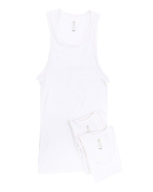 adidas Athletic Comfort 3-pack Ribbed Tank Top in White for Men