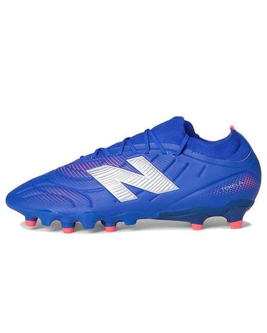New Balance Blue Tekela Team Low Laced Fg V5 Soccer Cleats Soccer Shoes Gemstone/Energy/ Us 11