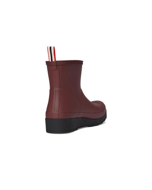 Hunter Brown Play Short Boot Rain Boots, Rubber