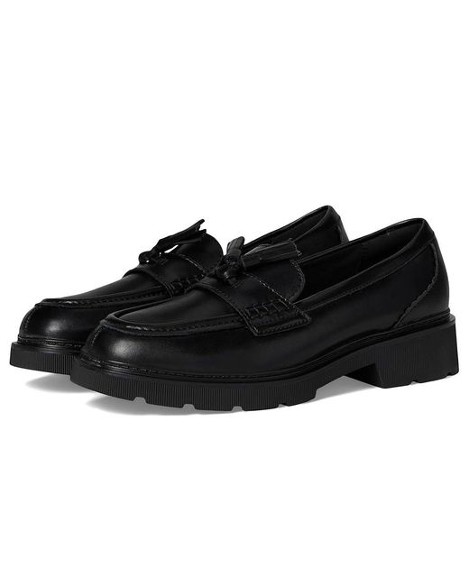 Clarks Black Lauryl Tassel Flat Shoes 9 B