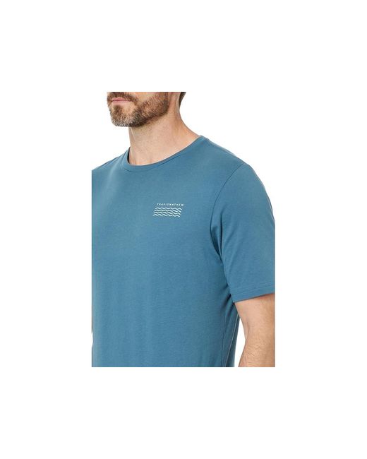Travis Mathew Blue Best Behavior (Dark) Short Sleeve Knit for men
