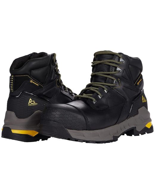 ACE Work Boots Black Redrock 6 Composite Toe Shoes 4.5
