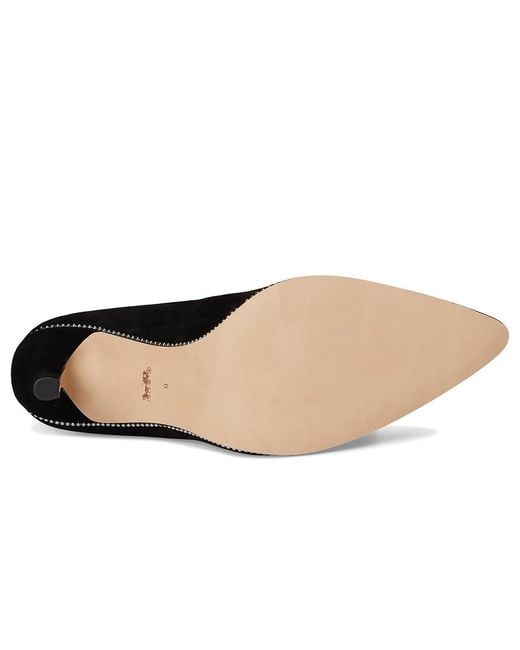 COACH Black Samantha Pump Shoes, Leather/Rubber/Suede
