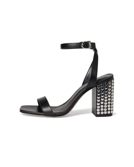 MICHAEL Michael Kors Black Merriam Block Heel Sandals, Leather/Rubber