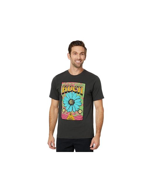 RVCA Black Bloomfest S/S (Pirate) T Shirt for men
