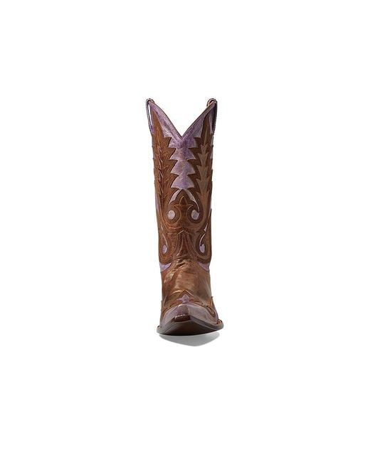 Old Gringo Brown Nevada Overlay Cowboy Boots Nut/Cream, Leather