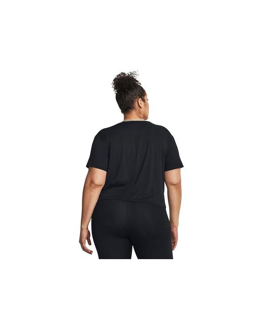 Under Armour Black Plus Size Motion Short Sleeve T-Shirt Workout/Jet, Polyester