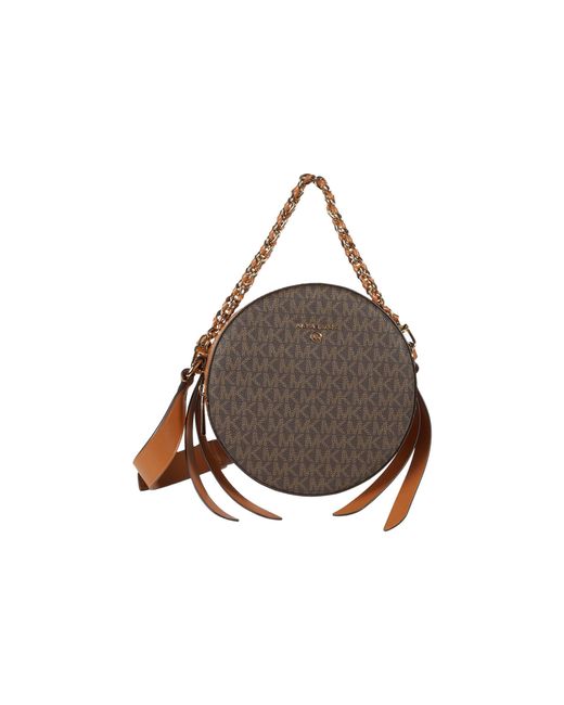 MICHAEL Michael Kors Delancey Medium Circle Crossbody in Brown Lyst