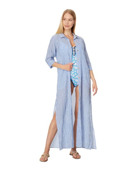 Lilly Pulitzer Blue Natalie Maxi Coverup