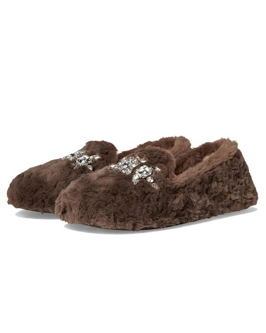 Free People Brown Slumber Party Loafer Slippers Slippers, Faux Fur