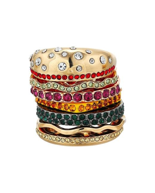Betsey Johnson Multicolor Burger Stacked Ring