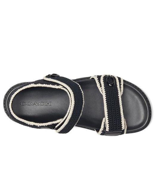 COACH Black Flat Sandals