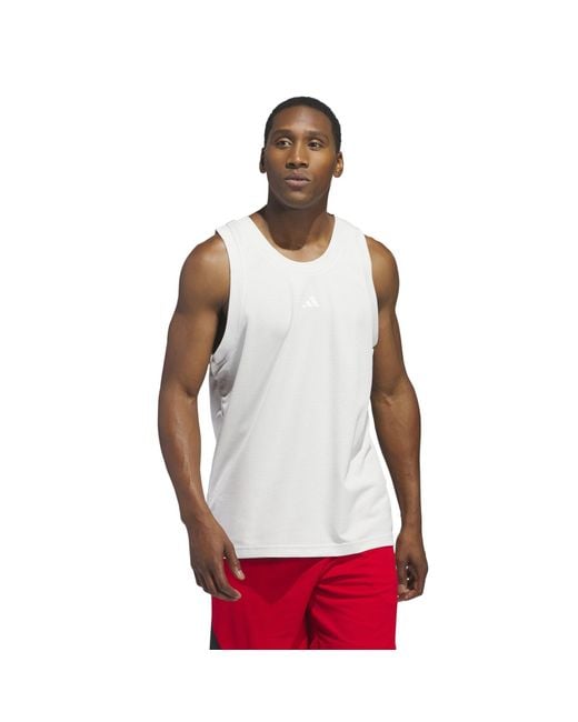 Adidas Red Basketball Legends Tank Top for men