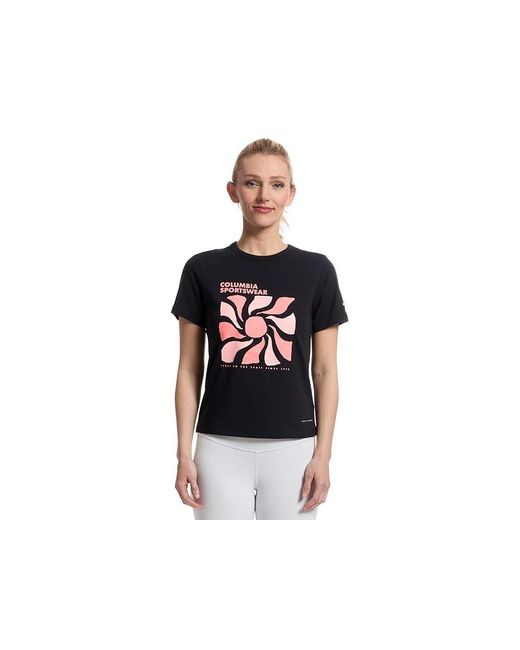 Columbia Black Sun Trektm Graphic Short Sleeve Iii Clothing/Wavy Rays, Cotton/Elastane/Lycra