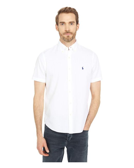 classic fit seersucker shirt