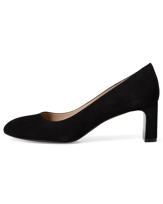 Stuart Weitzman Black Babette Pump 60 Dress Sandals, Leather
