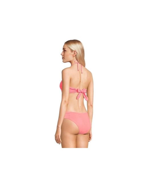 Becca Pink Color Code Brinley V Wire Bandeau Top Swimwear, Nylon/Spandex