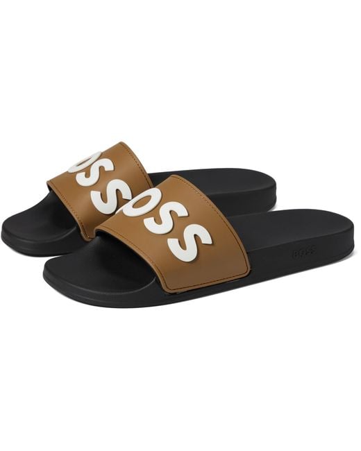 Boss Black Slide Sandals for men