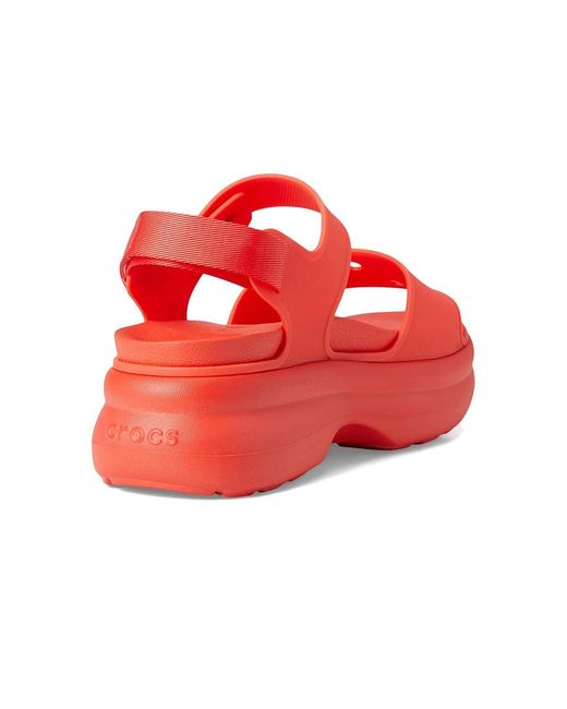 CROCSTM Red Soho Y Strap Sandals Dress Sandals, Synthetic