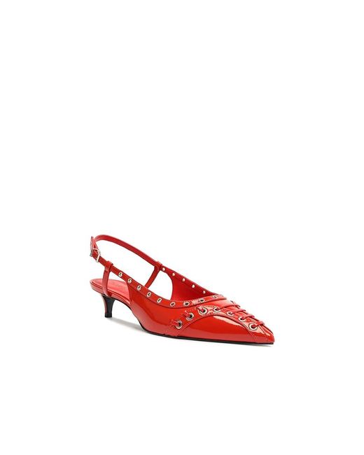 SCHUTZ SHOES Red Ruth Mid (Flame Scarlet) High Heels