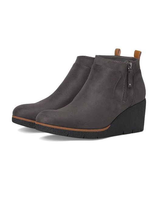 Dr. Scholls Black Bianca Zip Short Boots Boots, Faux Leather