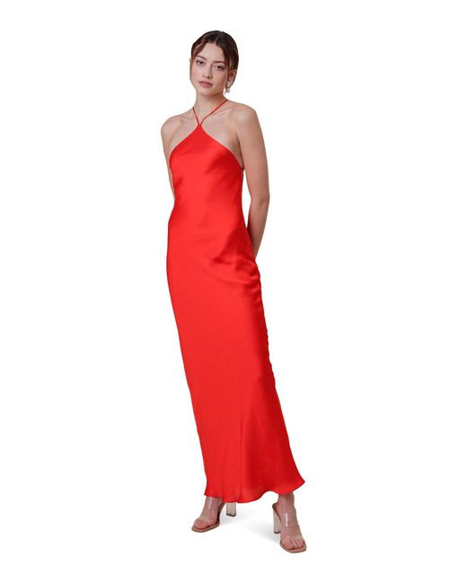 Line & Dot Red Kira Maxi Dress