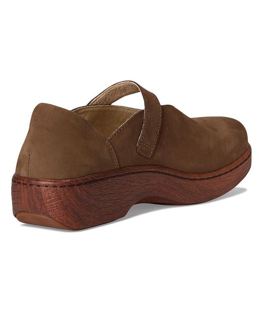 Alegria Brown Ophelia Flat Shoes, Leather