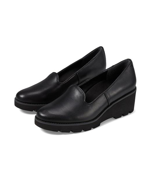 Vionic Black Willa Wedge ( Leather) Shoes