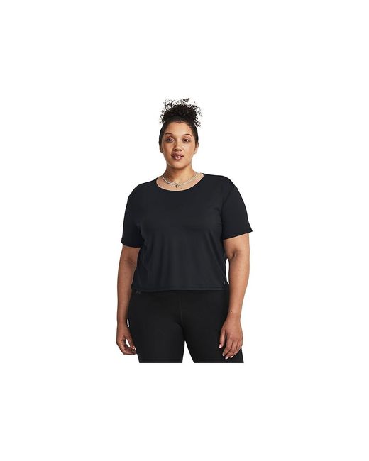 Under Armour Black Plus Size Motion Short Sleeve T-Shirt Workout/Jet, Polyester