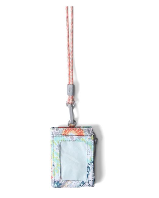 Vera Bradley Recycled Lighten Up Reactive Lanyard Card Case With Rfid Protection in Blue Lyst