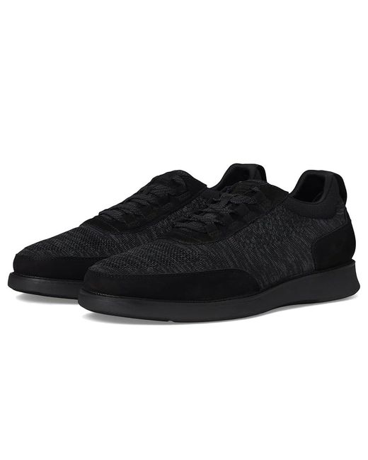 Florsheim Black Launch Knit Elastic Lace Moc Toe Slip-On Shoes 10 W (3E) Synthetic for men