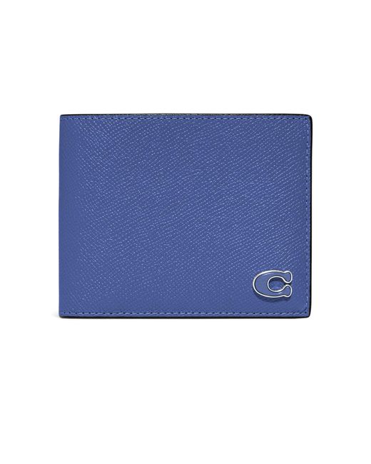 COACH Blue 3-in-1 Wallet With Signature Canvas Interior for men