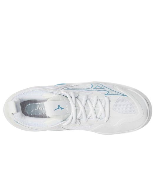 Mizuno White Wave Momentum 3 (Columbia) Volleyball Shoes