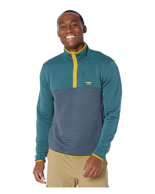 L.L. Bean Synthetic Airlight Knit Pullover Colorblock in Blue for Men