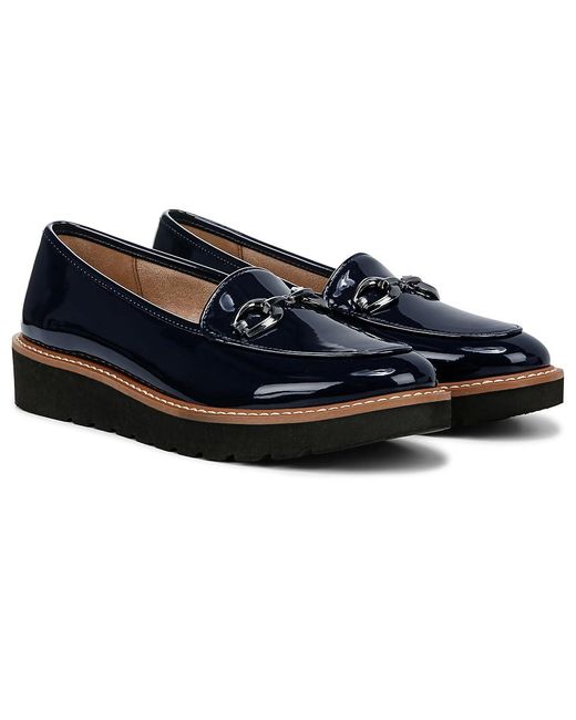 Naturalizer Blue Adiline Bit (French Faux Leather) Flat Shoes
