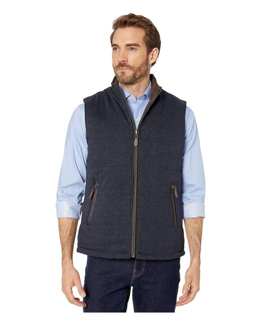 Johnston & Murphy Wool Reversible Vest in Navy (Blue) for Men Lyst
