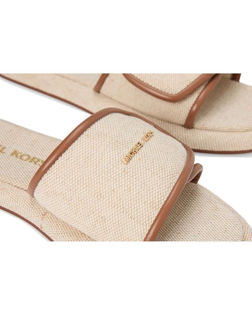 MICHAEL Michael Kors Black Suki Flat Slide Sandals