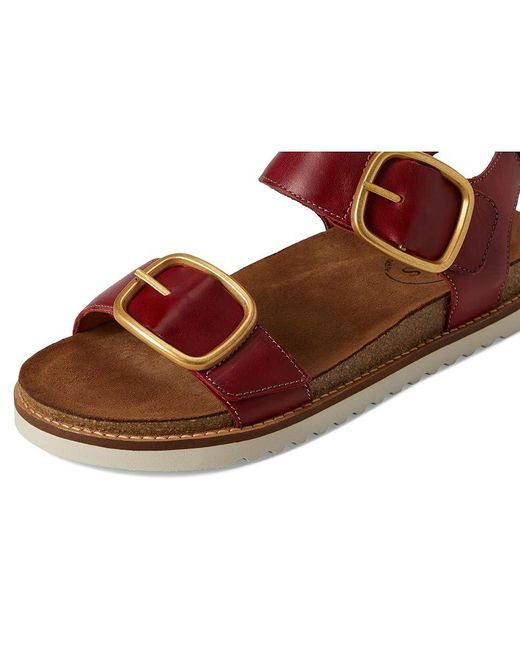 Taos Footwear Brown On The Double Sandals, Leather