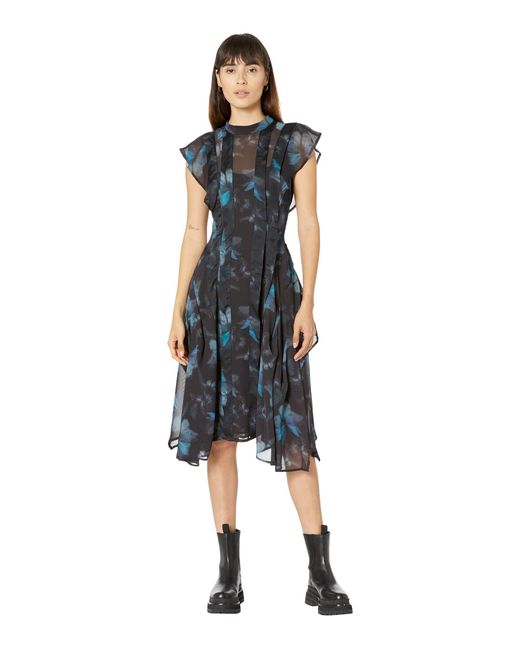 AllSaints Freya Ceres Dress in Blue | Lyst