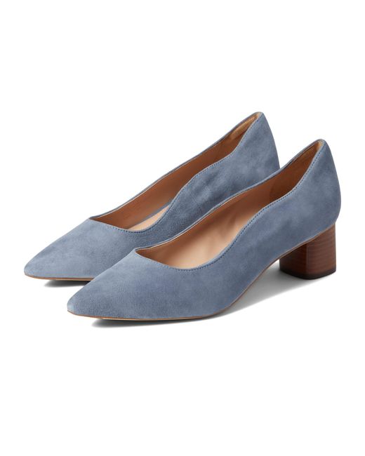 Cole Haan Leather Block Heel Pump 45 Mm in Blue Lyst