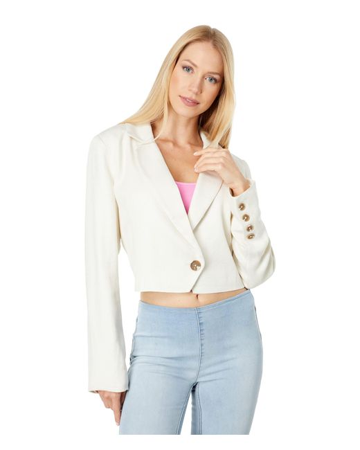 Free People Synthetic Got Your Back Blazer in Bone (White) - Lyst